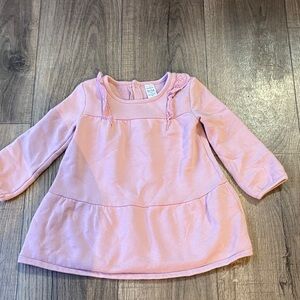 Carter's Lavender Long Sleeve Knit Dress with Eyelet Trim 3t